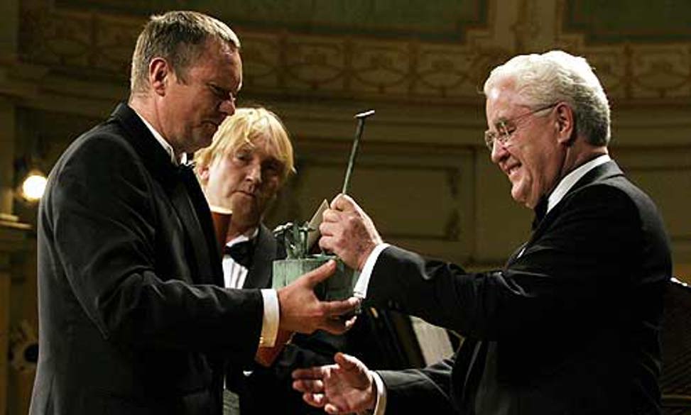 Kjetil Trædal Thorsen, arkitekt, og Sverre Fehn, arkitekt.
