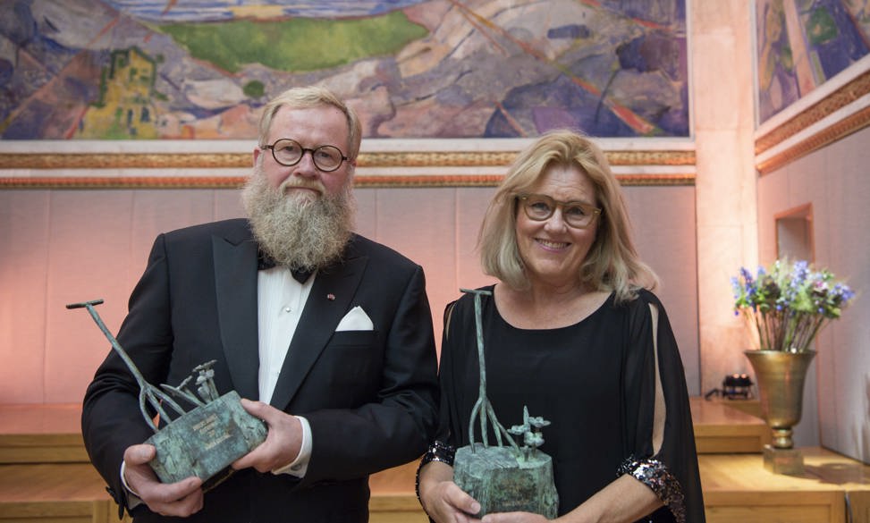 Billedhugger Elena Engelsen og billedkunstner Håkon Gullvåg
